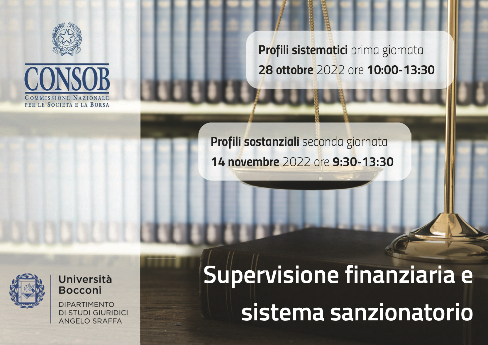 Supervisione finanziaria e sistema sanzionatorio